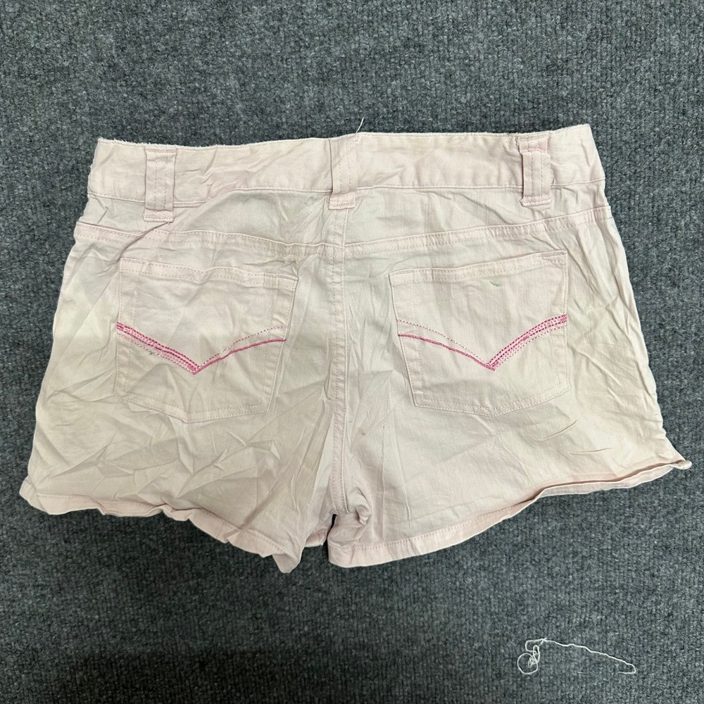 SO Shorts Womens Size 5 Pink Stretch Denim Casual Summer Embroidered Pockets